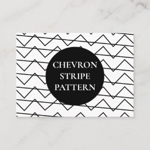 Chevron Stripe Black en White Geometric Pattern Visitekaartje