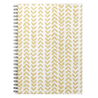Chevron stripe - ocher yellow notitieboek