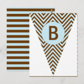 Chevron Stripe Party Flag Bunting Banner Post Card Briefkaart (Voorkant / Achterkant)