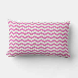 Chevron Stripe Roze/Wit Amerikaans MOJO Kussen