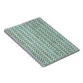 Chevron stripe - sage green notebook notitieboek (Rechterzijde)