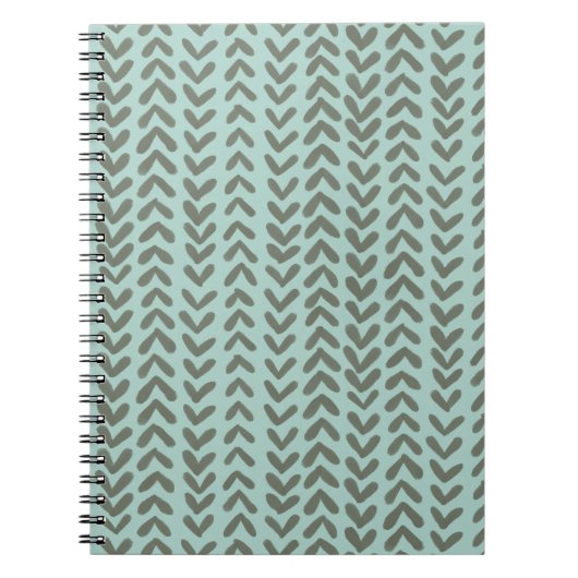 Chevron stripe - sage green notebook notitieboek (Voorkant)