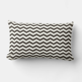 Chevron Stripe Zwart/Wit Amerikaans MOJO Kussen