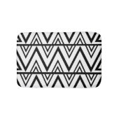 Chevron Stripe Zwart-wit Chevron Stripe Badmat (Voorkant)