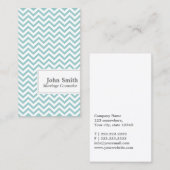 Chevron Stripes Carte de visite de conseil en mari (Devant / Derrière)