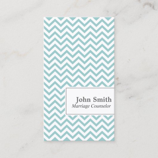 Chevron Stripes Carte de visite de conseil en mari (Devant)