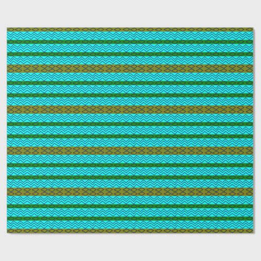 Chevron Stripes Geometric Pattern Cadeaupapier (Vlak)