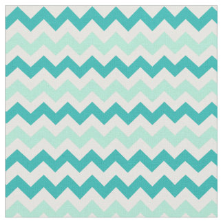 Chevron Stripes in Shades of Blauwgroen Fabric Stof
