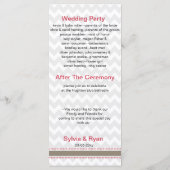 Chevron Stripes, Starfish Mod Beach Wedding Design Programma (Achterkant)