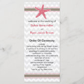 Chevron Stripes, Starfish Mod Beach Wedding Design Programma (Voorkant)