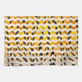 Chevron Tiger Black en Oranje print Theedoek (Horizontaal)