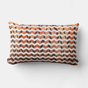 Chevron Tiger Hot oranje en zwart afdrukken Kussen