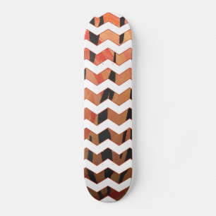 Chevron Tiger Hot oranje en zwart afdrukken Skateboard