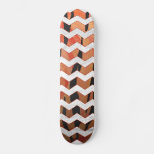 Chevron Tiger Hot oranje en zwart afdrukken Skateboard