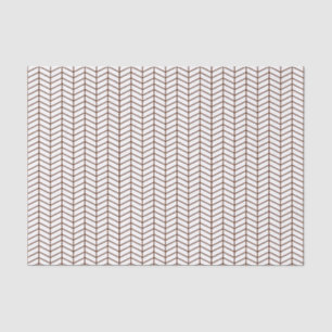 Chevron Tissue Paper - Brown on White Tissuepapier