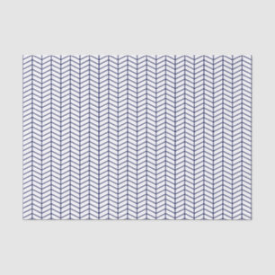 Chevron Tissue Paper - Navy Blue op White Tissuepapier