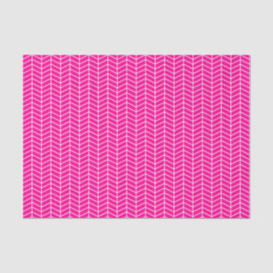 Chevron Tissue Paper - White on Hot Pink Tissuepapier