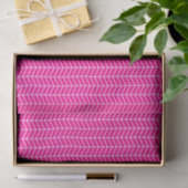 Chevron Tissue Paper - White on Hot Pink Tissuepapier (Geschenk)