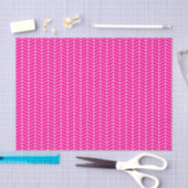 Chevron Tissue Paper - White on Hot Pink Tissuepapier (Craft)