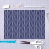 Chevron Tissue Paper - White on Navy Blue Tissuepapier (Craft)