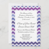 Chevron Tribal ZigZag Pattern in Blue and Paars Kaart (Achterkant)