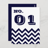 Chevron Trouwtafel Aantal Kaarten (Voorkant / Achterkant)