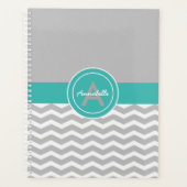 Chevron Turquoise gris (Devant)