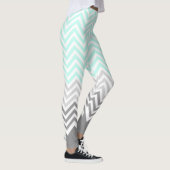 chevron turquoise gris leggings (Droite)