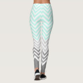 chevron turquoise gris leggings (Dos)