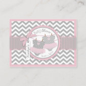 Chevron Tutus Luier Jumper Uil Breng een Boek Kaar Informatiekaartje (Achterkant)