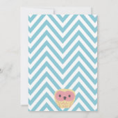 Chevron Uilen in Tree Baby shower Uitnodigen Kaart (Achterkant)