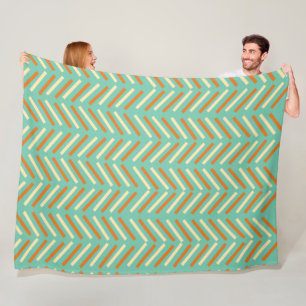 Chevron uit 1970 fleece deken