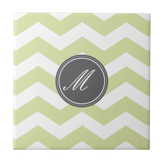 Chevron vert avec carreaux Monogram (Devant)
