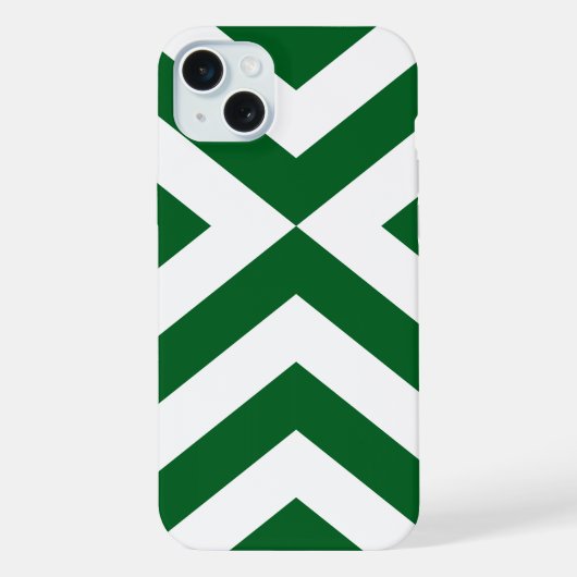 Chevron Vert Foncé et Blanc (Verso)