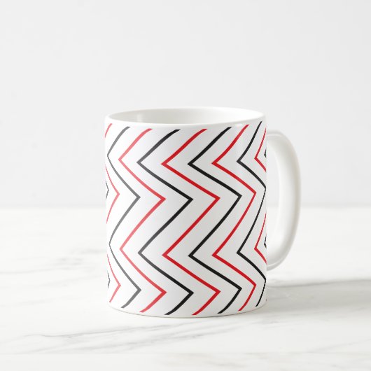 Chevron Vertical Stripe Pattern Koffiemok (Voorkant rechts)