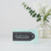 Chevron Waterverf Visitekaartje (Staand voorkant)