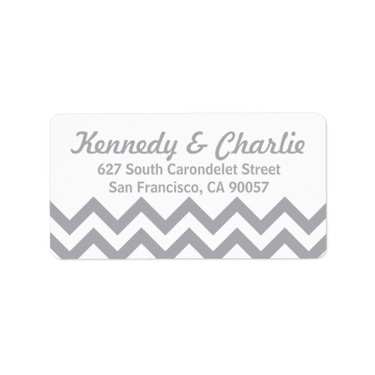 Chevron Wedding Adresetiketten Etiket (Voorkant)