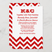 Chevron Wedding Invitations Kaart (Voorkant / Achterkant)