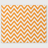 chevron wikkelpapier oranje & wit cadeaupapier (Vlak)