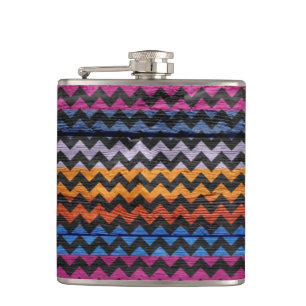  Chevron Wood Abstract #5 Heupfles