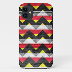 Chevron Wood Abstract #7 iPhone 11 Hoesje