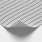 Chevron Wrapping Paper - Zwart op wit Cadeaupapier (Hoek)