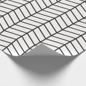 Chevron Wrapping Paper - Zwart op wit |XL| Cadeaupapier (Hoek)