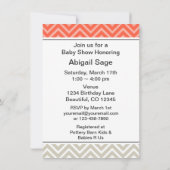 Chevron XOXO Baby shower tendance Invitation neutr (Dos)
