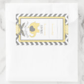 Chevron Yellow Elephant Book Bord Label (Tas)