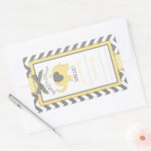 Chevron Yellow Elephant Étiquette de plaque de liv (Enveloppe)