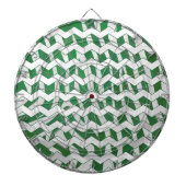 Chevron Zebra Green en White Print Dartbord (Voorkant)