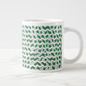 Chevron Zebra Green en White Print Jumbo Mok (Rechts)