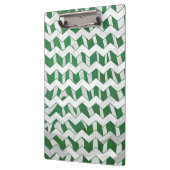 Chevron Zebra Green en White Print Klembord (Links)