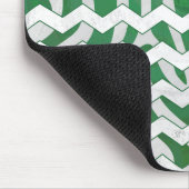 Chevron Zebra Green en White Print Muismat (Hoek)